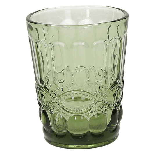 Juego 6 uds. Vaso cristal Madame verde 230 cc.