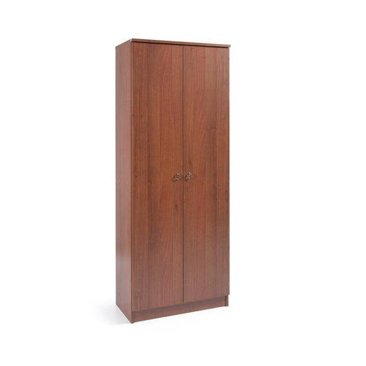 Zapatero multiusos de madera ennoblecida Nogal Antiguo 2 puertas h182x71x38