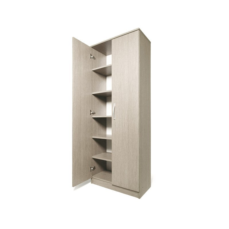 Zapatero multiusos Olmo en madera melamina 2 puertas h182x71x38