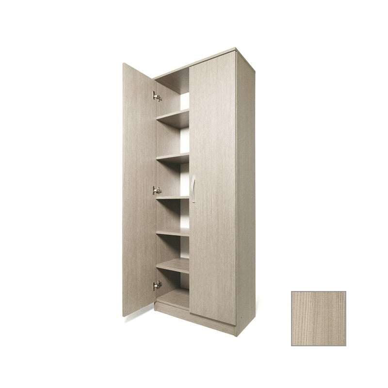 Zapatero multiusos Olmo en madera melamina 2 puertas h182x71x38