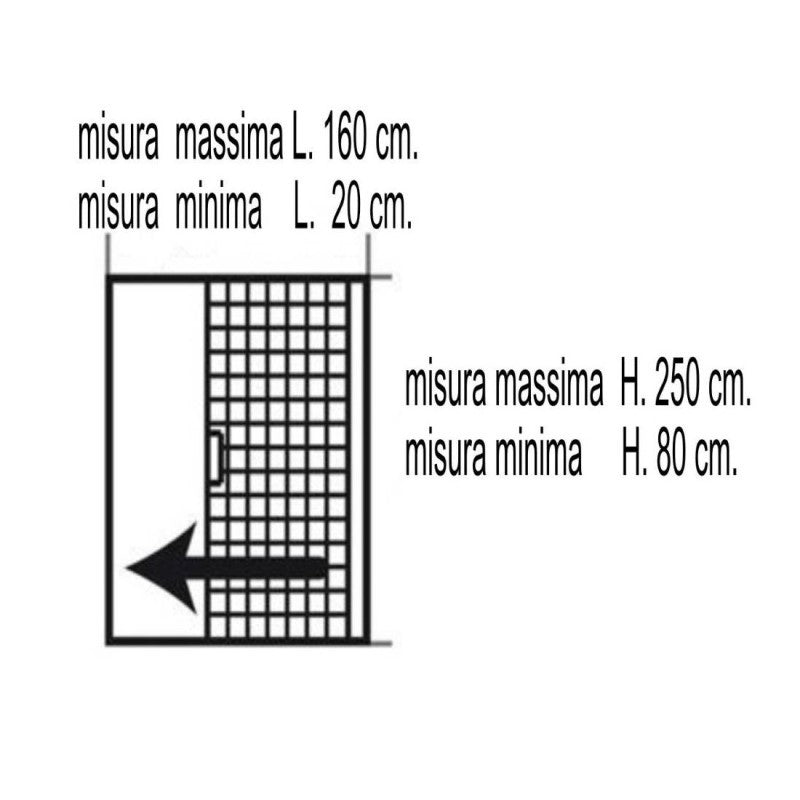 Mosquitera enrollable horizontal IRS-CE 60-160x250 cm Marrón