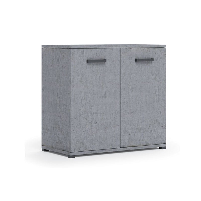 Mueble multiusos en madera melamina para interiores gris hormigón 90xh80x45 cm