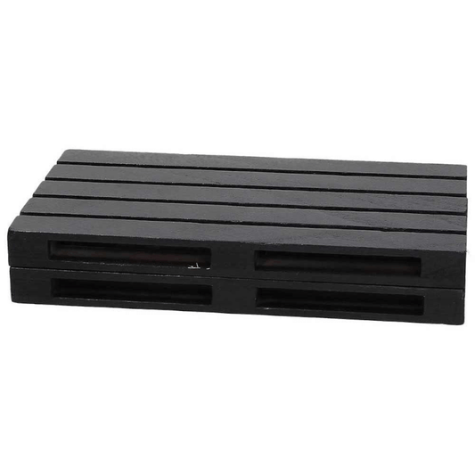 Juego de 2 Bandejas Palet Pequeñas 20x12 cm en madera negra