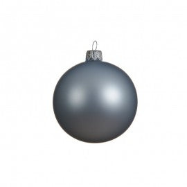 Bola de Navidad de cristal gris opaco 6 cm