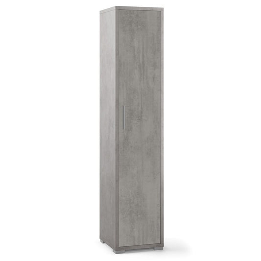 Armario multiusos estrecho en madera Beton Cemento 39x41x h182 cm