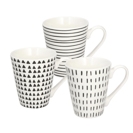 Taza 300 Cc Graphic New Bone China Negro