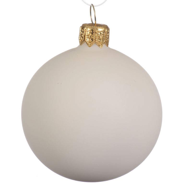 Bola de Navidad blanca lechosa Ø10 cm