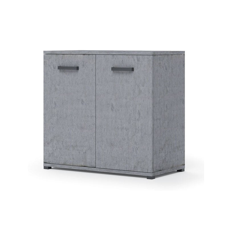 Mueble multiusos en madera melamina para interiores gris hormigón 90xh80x45 cm