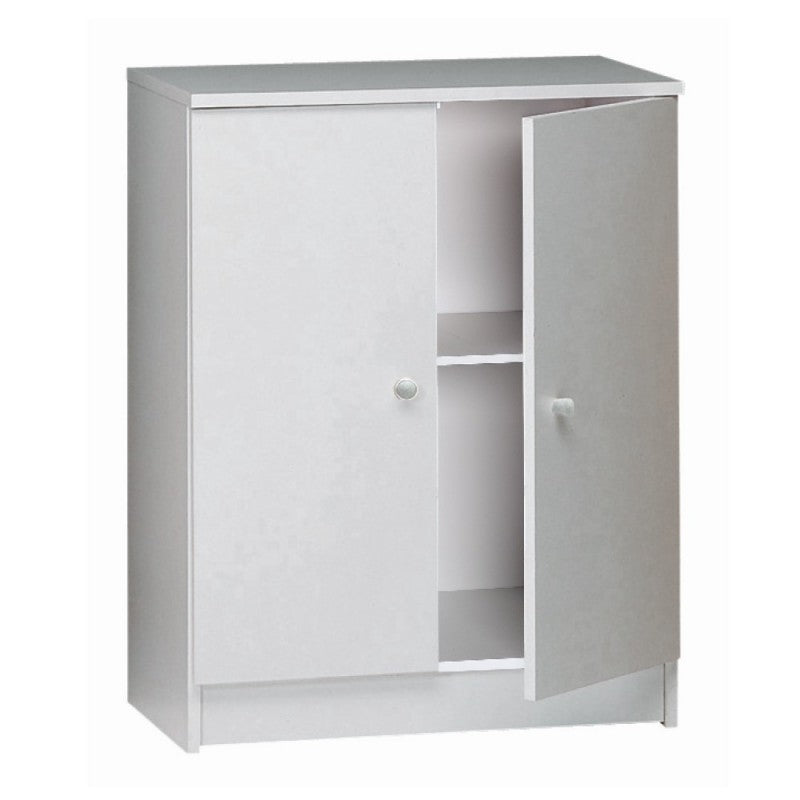 Armario multiusos bajo con dos puertas Blanco 62x34x h80 cm