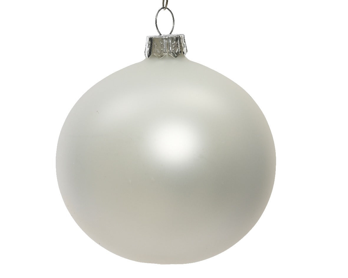 Bola de Navidad blanca efecto Ø6 cm