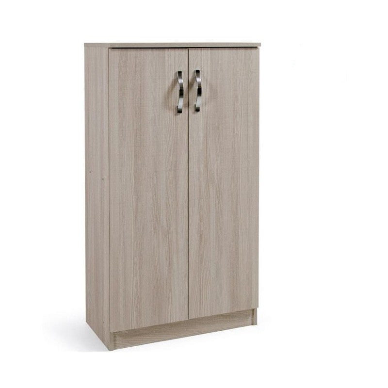 Zapatero multiusos Olmo en madera de melamina 2 puertas h130x71x38 cm