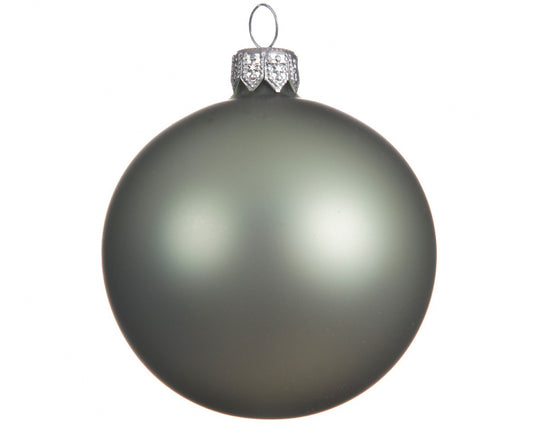 Adorno para árbol de Navidad, bola de cristal opaco de color verde claro, 8 cm