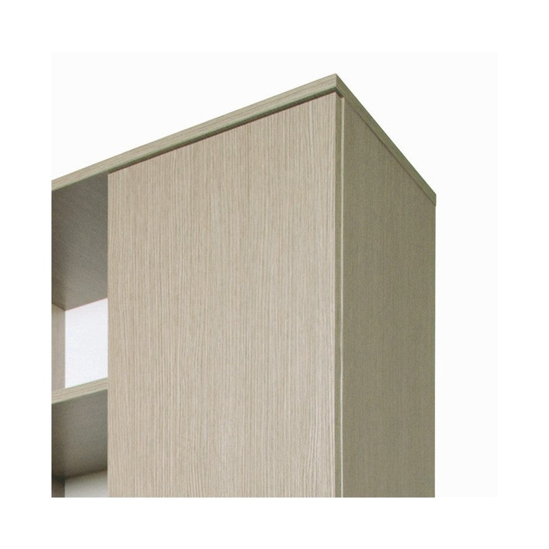 Zapatero multiusos Olmo en madera melamina 2 puertas h182x71x38