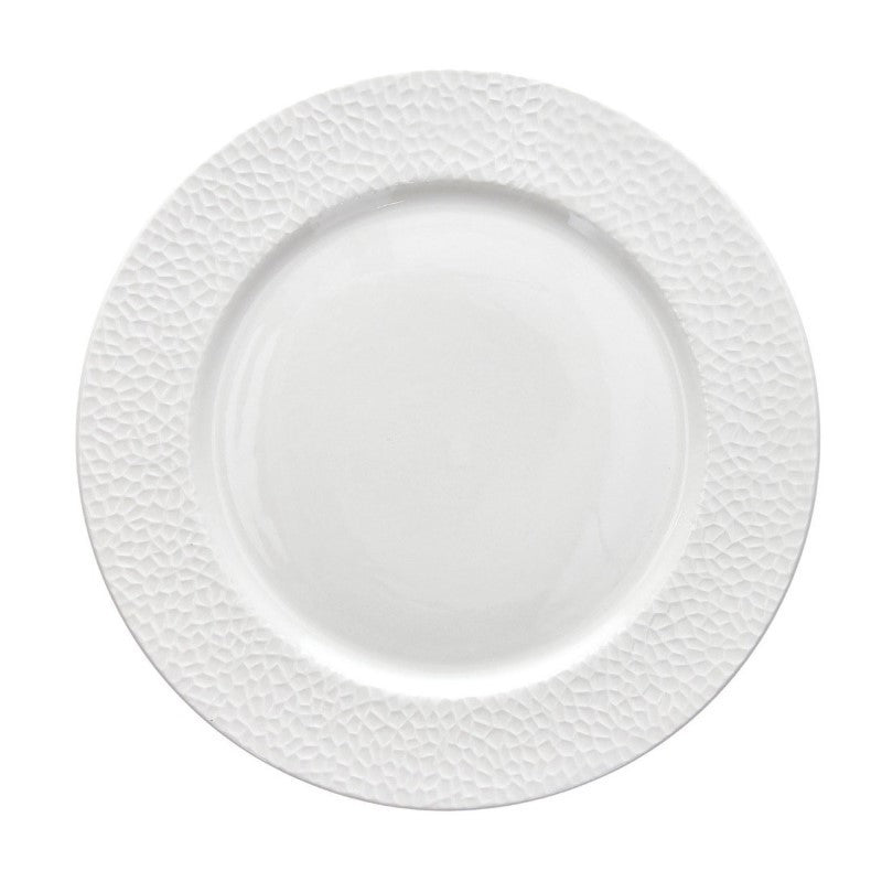 Plato de postre de porcelana blanca GOLF diámetro 19 cm