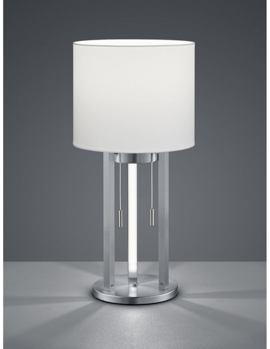 Tandori Sobremesa Níquel Pantalla Blanca Ø25 cm Trio Lighting