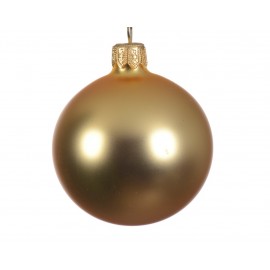 Bola de Navidad de cristal dorado opaco 8 cm