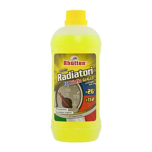 Rutthen Líquido Anticongelante Para Radiadores De Coche Amarillo -26° +112° Ecobioflu 1 Lt