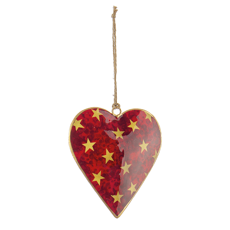 Colgante con núcleo de estrella roja Alt. 10 cm