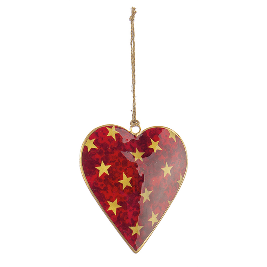 Colgante con núcleo de estrella roja Alt. 10 cm