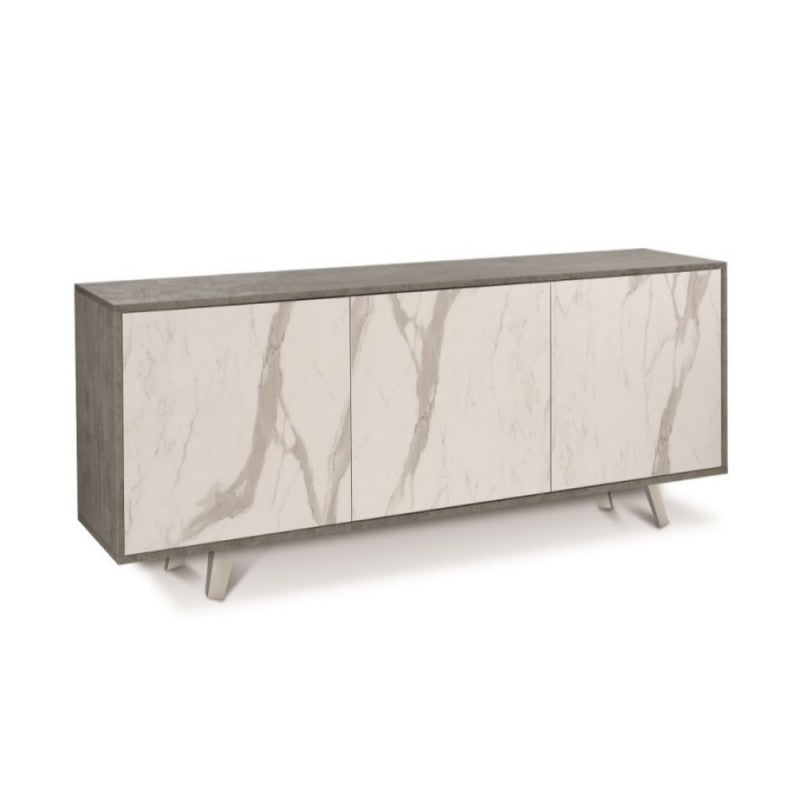 Aparador de tres puertas Cemento Marble 177x41x h74 cm