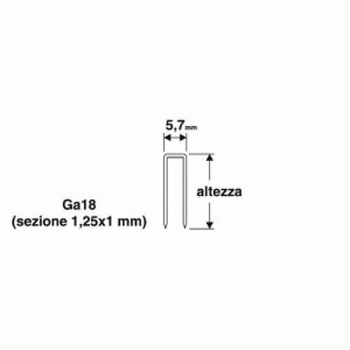 Grapas 25X5.7mm 1000uds para grapadoras/clavadoras Valex