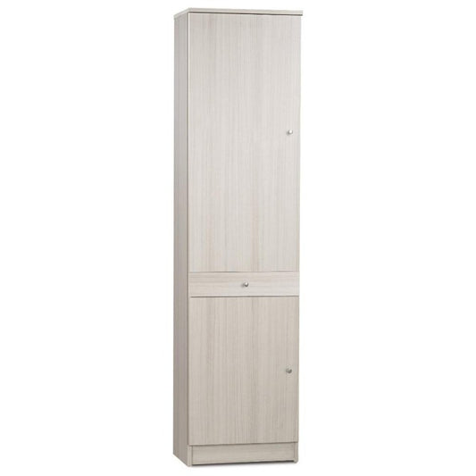 Armario multiusos dos puertas y un cajón Eucalipto 46x34x h183 cm