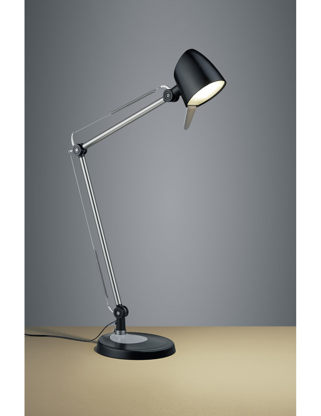 Lámpara de escritorio LED ajustable de 5w en negro Rado Trio Lighting