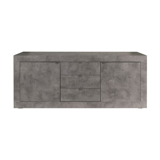 Aparador 2 puertas y 3 cajones Ocean gris beton 210x45xh.85 cm 