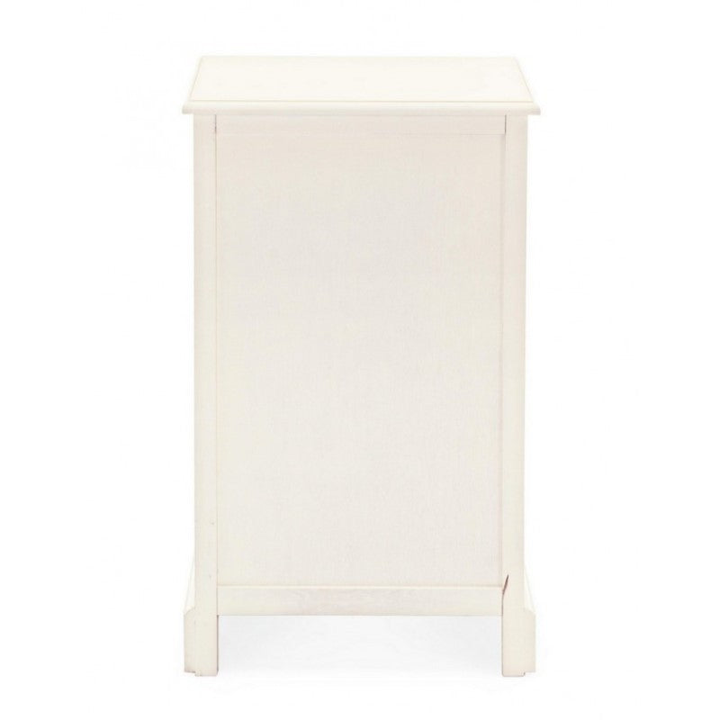 Cómoda de madera blanca de tres cajones AMABEL 40x32x h70 cm