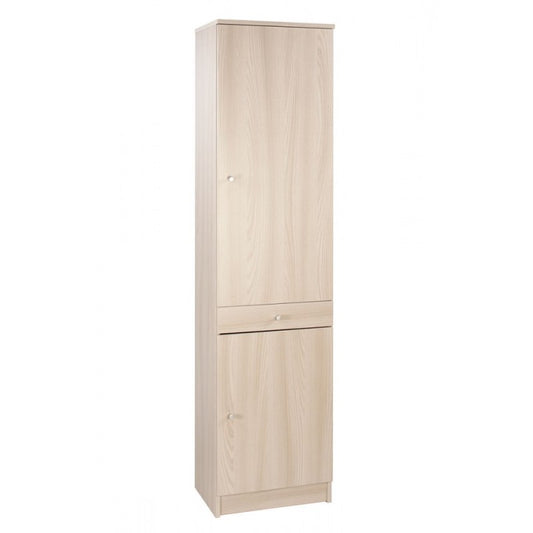 Armario multiusos con dos puertas y un cajón en Light Olmo 46x34x h183 cm