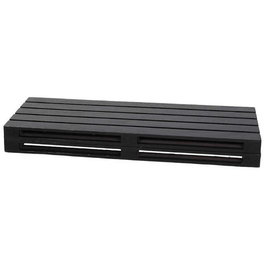 Juego de 2 bandejas palet medianas 30x12 cm en madera negra