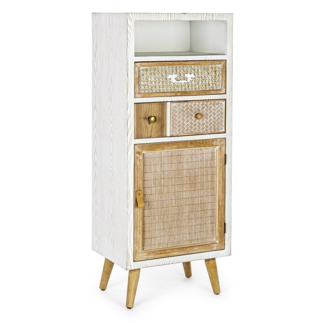 Mueble Eloise 1 puerta 2 cajones en madera natural 48x35x121h cm