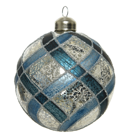 Bola de Navidad azul Ø8 cm