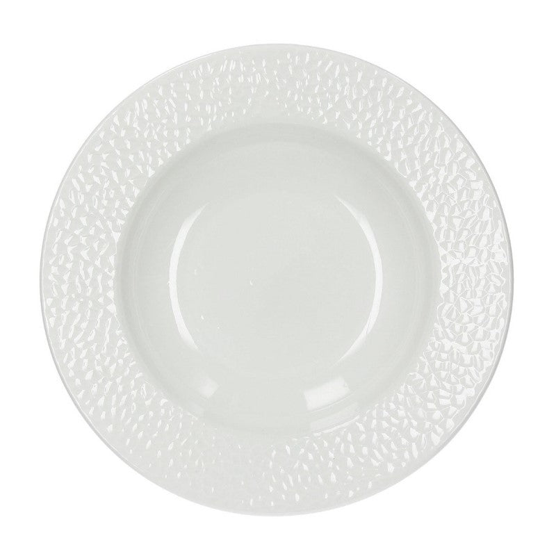 Plato hondo de porcelana GOLF blanco diámetro 22 cm