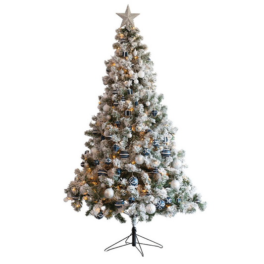 Árbol imperial blanco con adornos Al. 150 Ø 97 cm