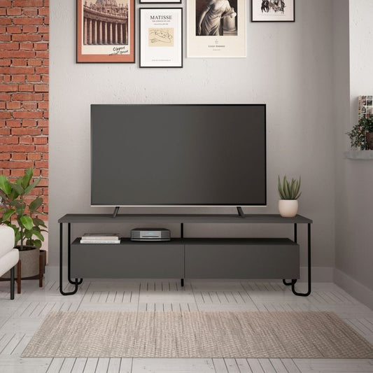 Mueble TV Cornea con dos puertas antracita