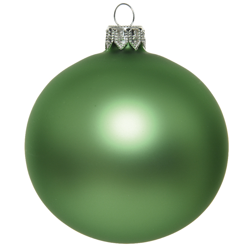 Bola de Navidad verde muérdago mate Ø8