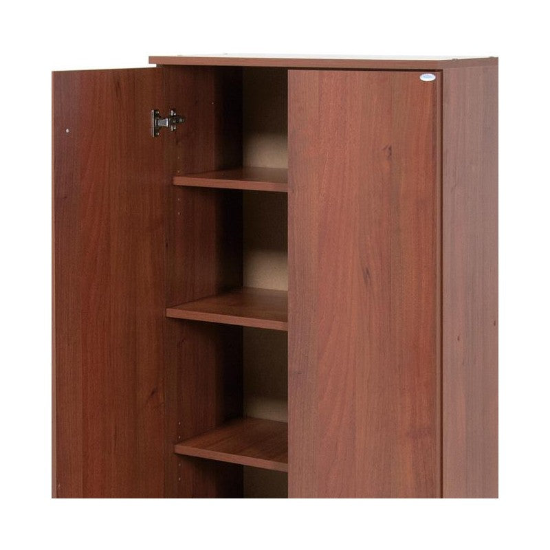 Zapatero multiusos de madera ennoblecida Nogal Antiguo 2 puertas h182x71x38