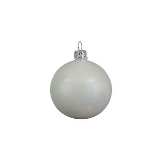 Bola de cristal decorativa para árbol de Navidad ESMALTE BLANCO cm 6