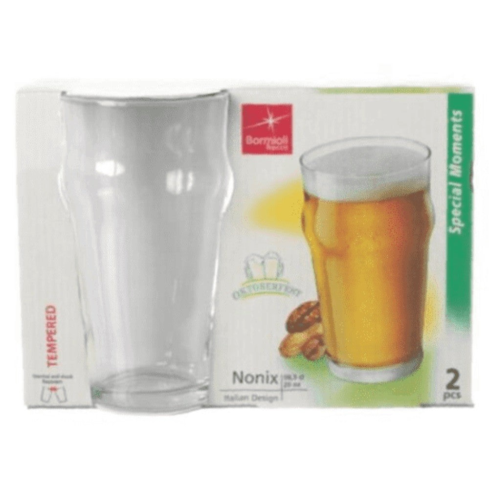 Vaso de cerveza Nonix Bormioli Rocco 58 centilitros, paquete de 2