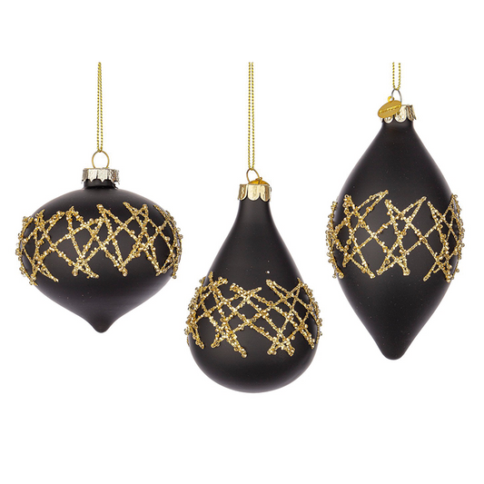 Colgantes de cristal EMBELLISH negro-oro surtido