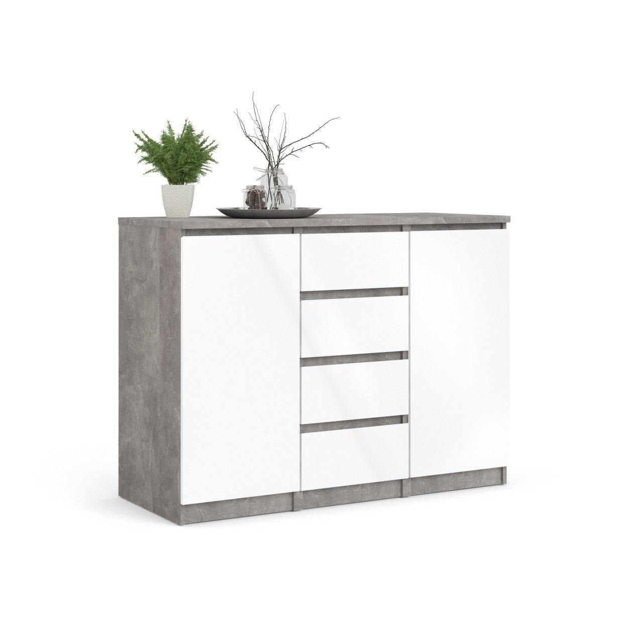 Mueble Multiusos Naia 2 Puertas y 4 Cajones