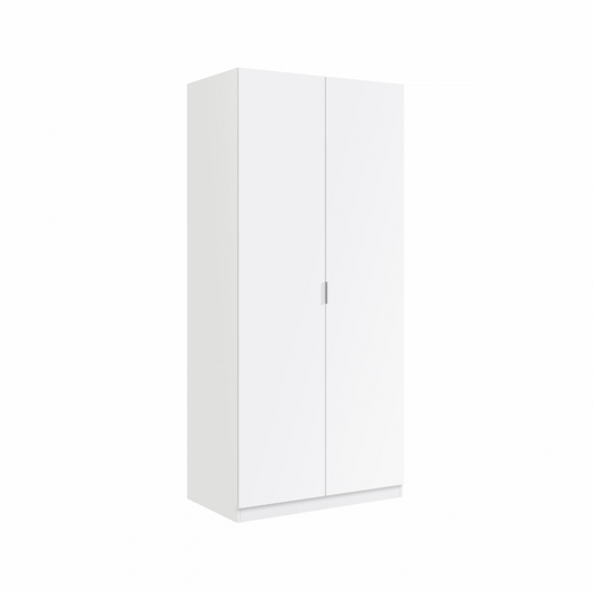 Armario 2 puertas 2 cajones cm. 81 x 52 x 180h Blanco