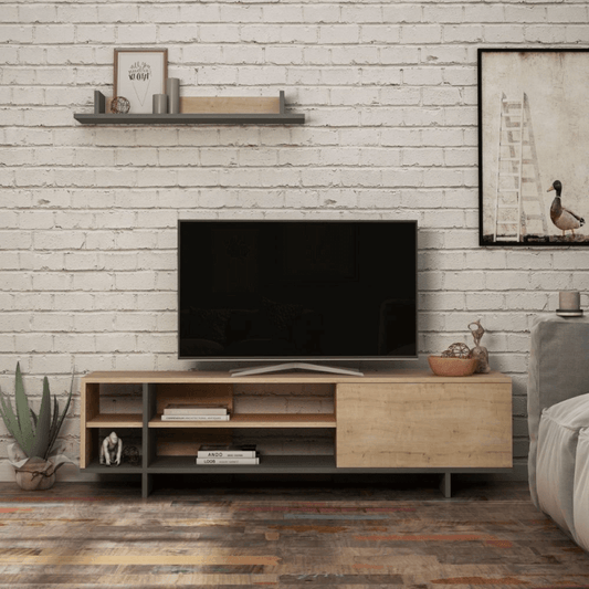 Mueble TV Stockton en roble antracita