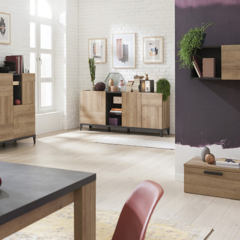 Mueble contenedor bajo Vittoria con 3 puertas y 1 compartimento